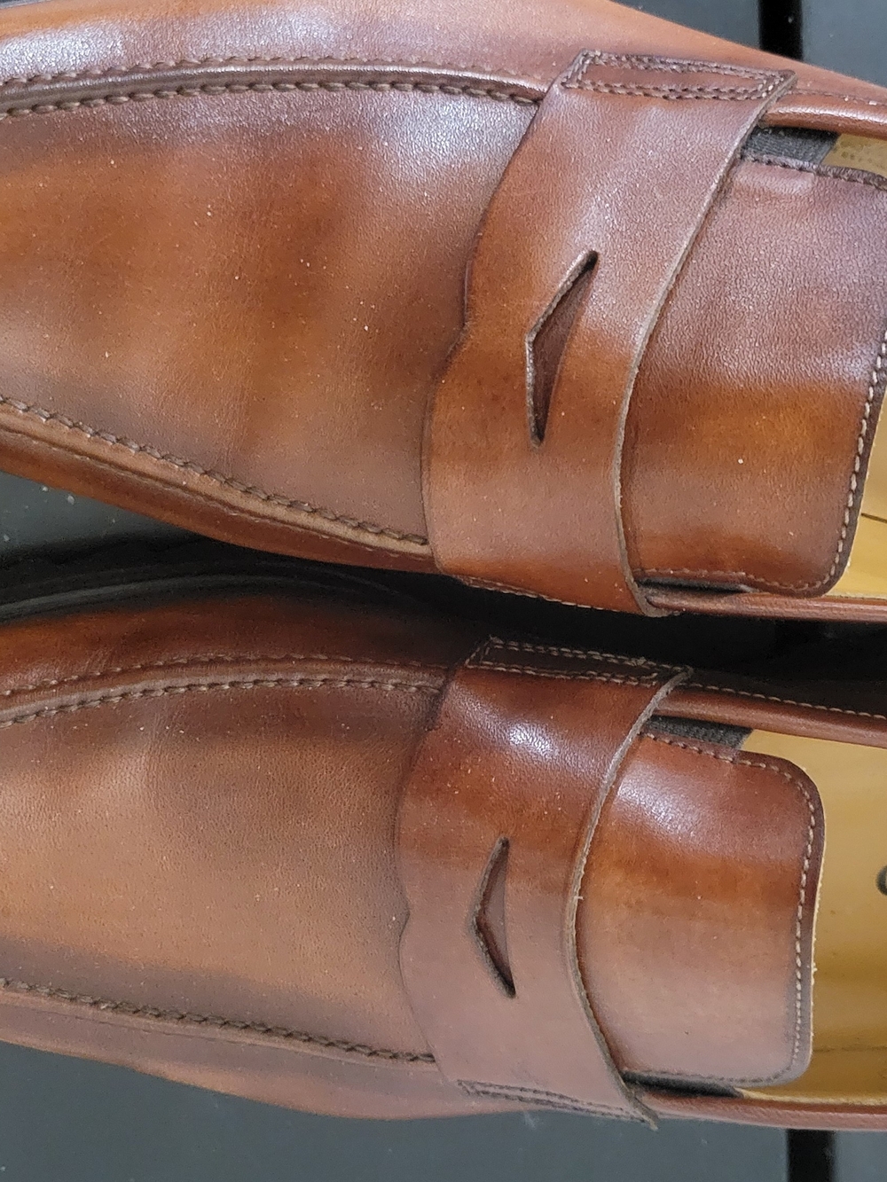 Men's Classic Brown Leather Penny Loafers